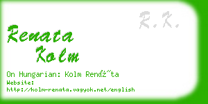 renata kolm business card